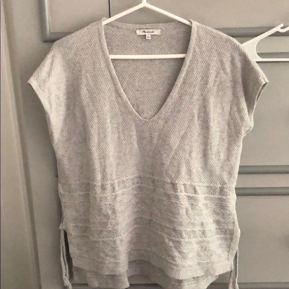 Gray knit top